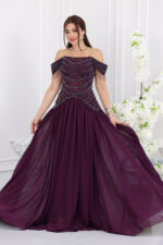 ⁦فستان شيفون سهرة⁩ - الصورة ⁦3⁩