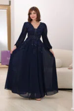فستان طويل سهرة شيفون